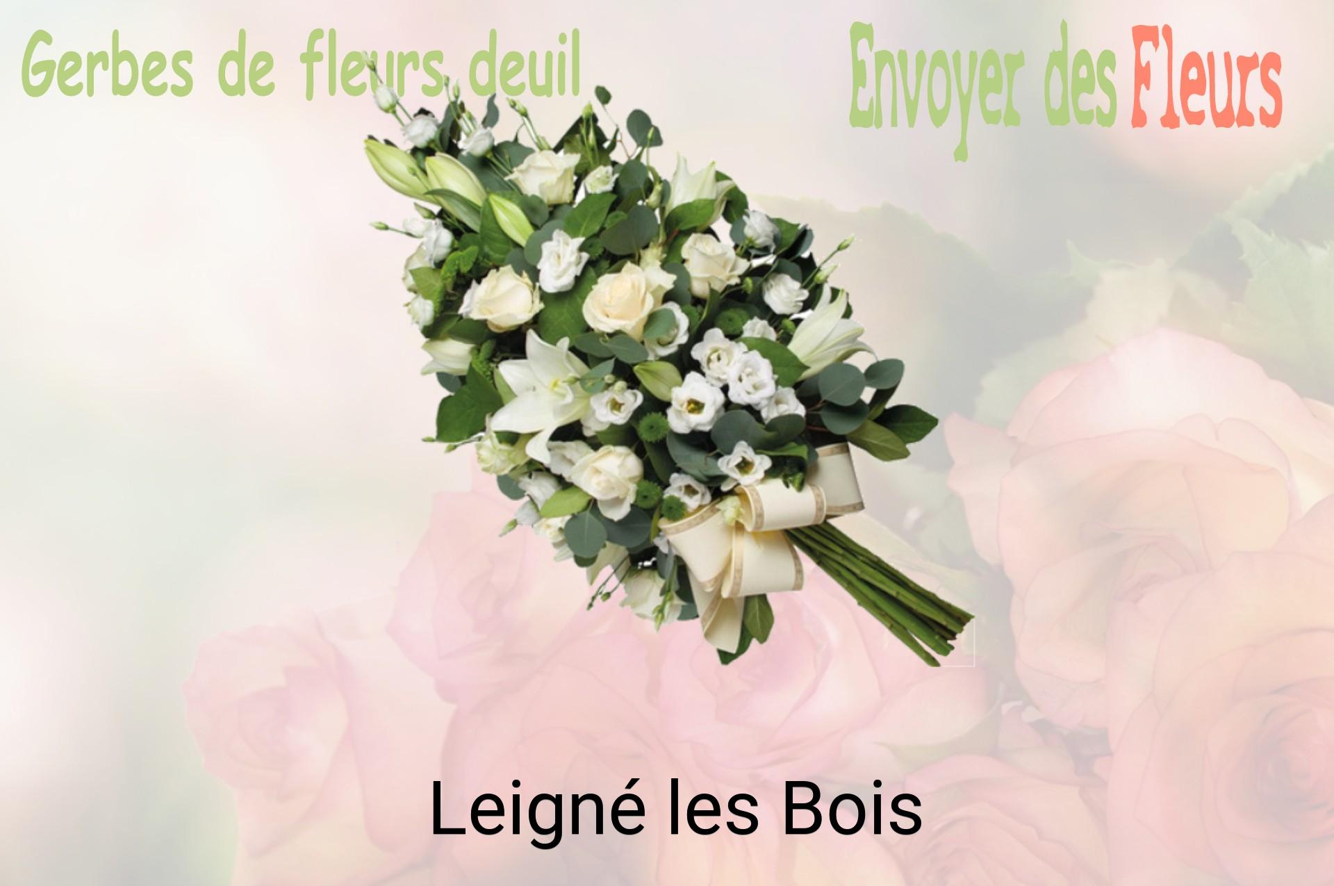 Gerbe de fleurs de deuil livrée à Leigné-les-Bois